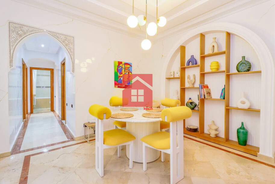 Bel Appartement avec Balcon a Gueliz-0