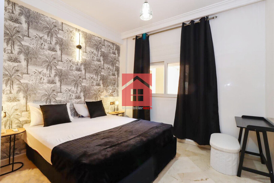 Bel Appartement avec Balcon a Gueliz-3